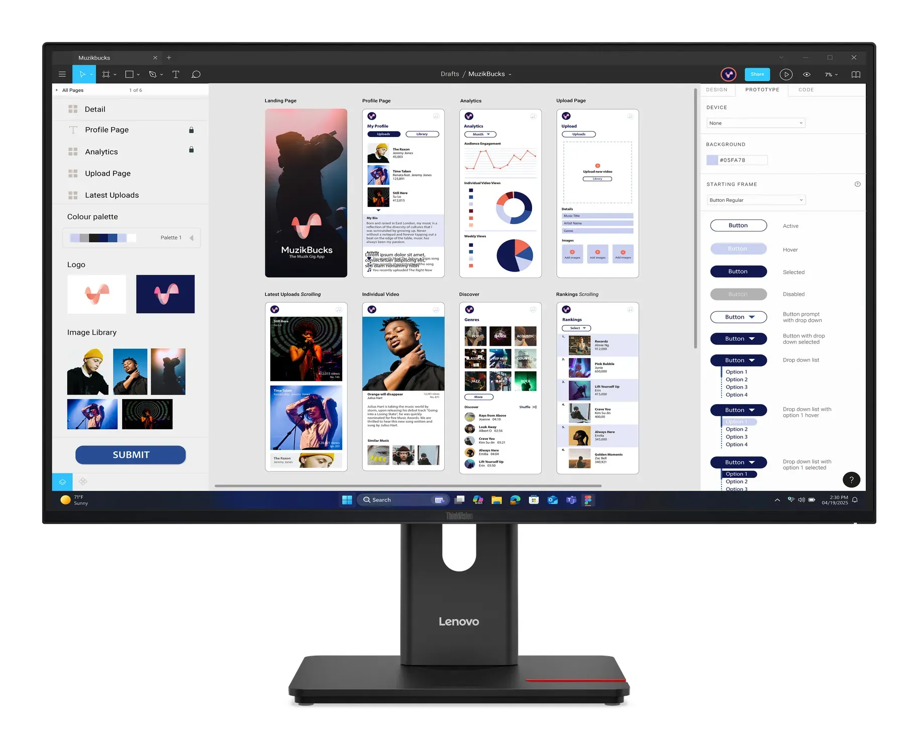Lenovo ThinkVision T32UD-40 Monitor Lenovo ThinkVision T32UD-40 Monitor