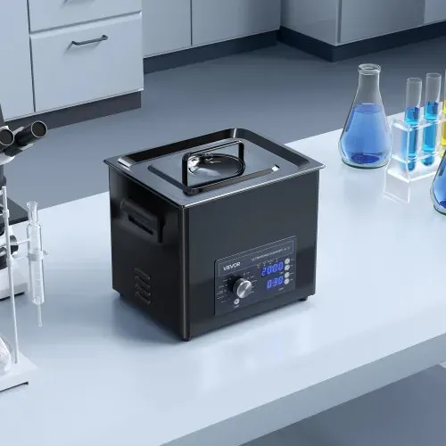 VEVOR Ultraschallreiniger professionelles Ultraschallreinigungsgerät mit Drehknopfsteuerung 10 L, Reinigungsgerät mit Korb & Reinigungskugel, Ultraschallgerät für Uhren Rasierer Schmuck Münzen – Bild 7
