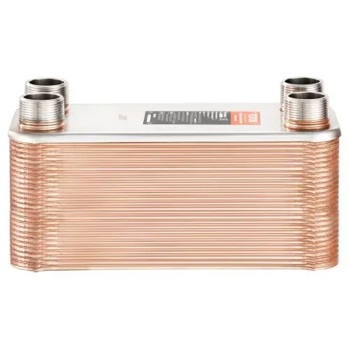 VEVOR 50 Plattenwärmetauscher 4x1-1/4Zoll MNPT-Anschlüsse 316L Edelstahl – Bild 10