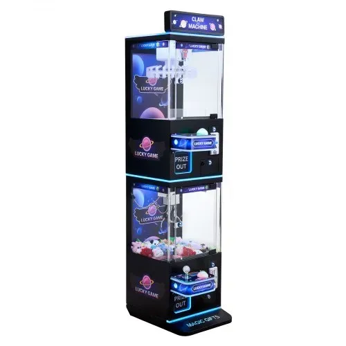 VEVOR Greifautomat, mittelgroß, Arcade-Spielautomat mit Greifer & Doppelschicht, Licht & Ton, Spielzeug-Süßigkeitengreifer, Preisspender, für kommerzielles Heimkino, Schwarz-Lila – Bild 9