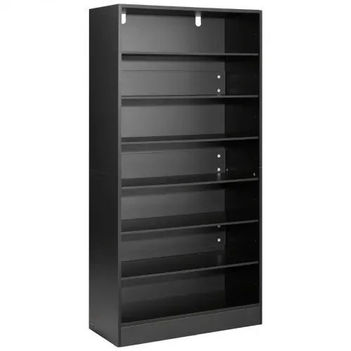 VEVOR DVD-Regal mit 7 Fächern, Medienregal Standregal 70 x 30 x 140 cm, Platzsparendes Aufbewahrungsregal für CDs DVDs Bücher Spiele-Discs, Bücherregal für Wohnzimmer/Homeoffic/Aufnahmeraum, Schwarz – Bild 10