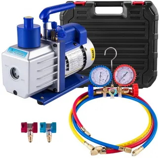 VEVOR 283 L/min(4.8CFM) Vakuumpumpe, 249 W(1/3HP) Unterdruckpumpe Vakuumgeräte Pumpe, 5Pa Vakuumpumpe Unterdruckpumpe, Refrigerant Vacuum Pump, Vacuum Pump, Vakuumpumpe Unterdruckpumpe VEVOR 283 L/min(4.8CFM) Vakuumpumpe, 249 W(1/3HP) Unterdruckpumpe Vakuumgeräte Pumpe, 5Pa Vakuumpumpe Unterdruckpumpe, Refrigerant Vacuum Pump, Vacuum Pump, Vakuumpumpe Unterdruckpumpe