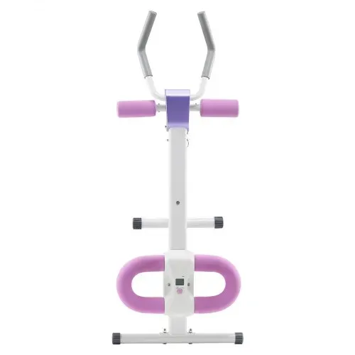 VEVOR Bauchmuskeltrainingsgerät Bauchtrainer AB-Maschine Fitnessstudio, Bauchtrainer 150 kg Gewichtskapazität, Bauchmuskeltrainer Krafttraining klappbares verstellbares Fitnessgerät Weiß + Rosa – Bild 10