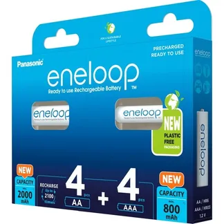 Akku eneloop 4+4 Kombi 1,2V, 4x Micro AAA + 4x Mignon AA Akku eneloop 4+4 Kombi 1,2V, 4x Micro AAA + 4x Mignon AA