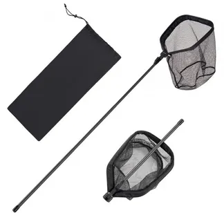 VEVOR Angelkescher mit Teleskopstange und Aufbewahrungsbeutel, Unterfangkescher aus Kohlefaser und Nylonummanteltem PVC, Fischkescher 187 cm Gesamtlänge, Forellenkescher für Kajak Boot Ufer VEVOR Angelkescher mit Teleskopstange und Aufbewahrungsbeutel, Unterfangkescher aus Kohlefaser und Nylonummanteltem PVC, Fischkescher 187 cm Gesamtlänge, Forellenkescher für Kajak Boot Ufer