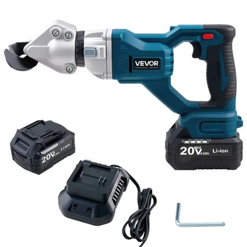 VEVOR Akku Metallschere, Blechschere mit 360°-Schwenkkopf, Doppelklingen, 220 VAC 20 VDC, schneidet 1,22 mm verzinkten Stahl, 1 mm Edelstahl, Aluminium, Kunststoff, Karton, 25000 U/min VEVOR Akku Metallschere, Blechschere mit 360°-Schwenkkopf, Doppelklingen, 220 VAC 20 VDC, schneidet 1,22 mm verzinkten Stahl, 1 mm Edelstahl, Aluminium, Kunststoff, Karton, 25000 U/min