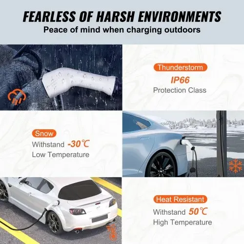 VEVOR Typ2 Ladekabel für Elektroauto/Hybrid EV Ladekabel E-Autoladekabel Wallbox 11kw TPU-Ladekabel 5m Kabellänge 3-Phase AC 380V Typ2 auf Typ2 Wasser-/Staubdicht Mit allen Typ-2-Modellen Kompatibel – Bild 5