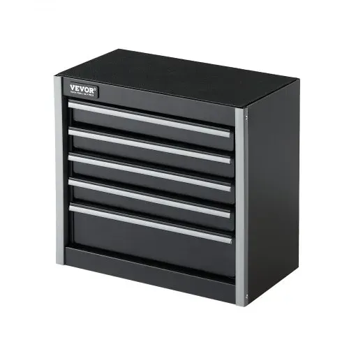 VEVOR Werkzeugkiste 218x118x205 mm, Werkzeugkasten aus Metall mit 5 Schubladen, Werkzeugkoffer mit EVA-Einlagen und PP-Fußpolstern, robuster Stahl mit Kugellageröffnung und Pulverbeschichtung, schwarz – Bild 8