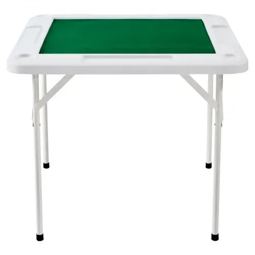 VEVOR Mahjong-Tisch, Klappbarer Dominotisch für 4 Spieler mit Verschleißfester Grüner Tischplatte, Tragbarer Quadratischer Kartentisch mit 4 Getränkehaltern & 4 Chip-Fächern für Mahjong-Poker-Puzzles – Bild 8