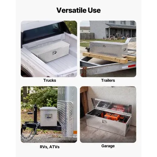 VEVOR 762 x 330 x 244 mm Werkzeugkasten für Lkw-Ladefläche, Abschließbar 64 L Truckbox Werkzeugbox Aufbewahrungs-Werkzeugkasten, 30 kg Tragfähigkeit Werkzeugkiste Organizer für Wohnmobil, PKW usw. – Bild 5