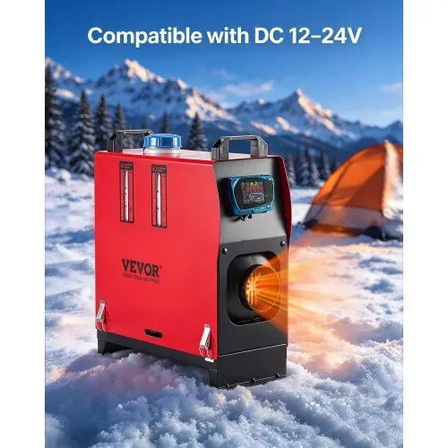 VEVOR Dieselheizung 5-8KW 12/24V 5-8KW mit LCD & Fernbedienung, Diesel Luftheizung Standheizung für Wohnmobil Camping LKW Boot – leiser Betrieb – Bild 5