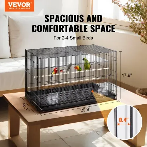 VEVOR Vogelvoliere 76x46x45cm Vogelkäfig aus Q195-Kohlenstoffstahl Vogelhaus für 2-3 mittelgroße bis große Vögel Voliere mit Sicherheitstür Vogelheim Vogelbauer VEVOR Vogelvoliere 76x46x45cm Vogelkäfig aus Q195-Kohlenstoffstahl Vogelhaus für 2-3 mittelgroße bis große Vögel Voliere mit Sicherheitstür Vogelheim Vogelbauer