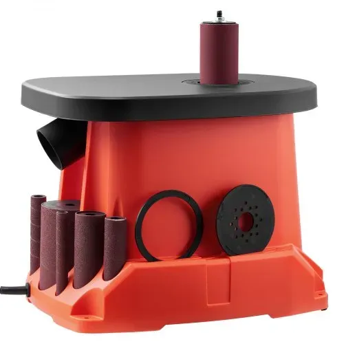 VEVOR Oszillierender Spindelschleifer, 2000 U/min Spindelschleifmaschine mit 6 Hülsen (12,7–76,2 mm), 16 mm Hub & 397x295 mm Gusseisentisch für Möbelveredelung, Kunsthandwerk & Holzbearbeitung – Bild 8