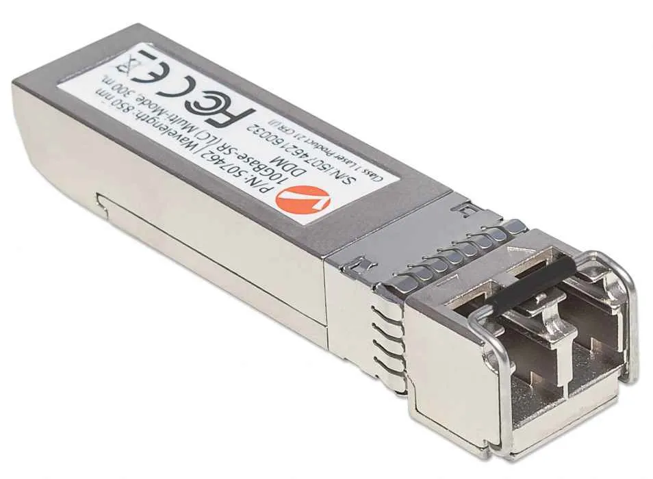 Intellinet 10 Gigabit SFP+ Mini-GBIC Transceiver für LWL-Kabel, 10GBase-SR (LC) Multimode-Port, 300 m – Bild 2