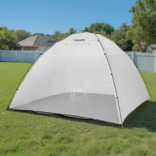 VEVOR tragbares Lackierkabinenzelt (295x292x202 cm Arbeitsbereich) Sprühfarbenzelt für Sprühmalerei, wasserfeste Farbkabine mit integriertem Boden & aufrollbarer Tür für Schränke Stühle Tische – Bild 7