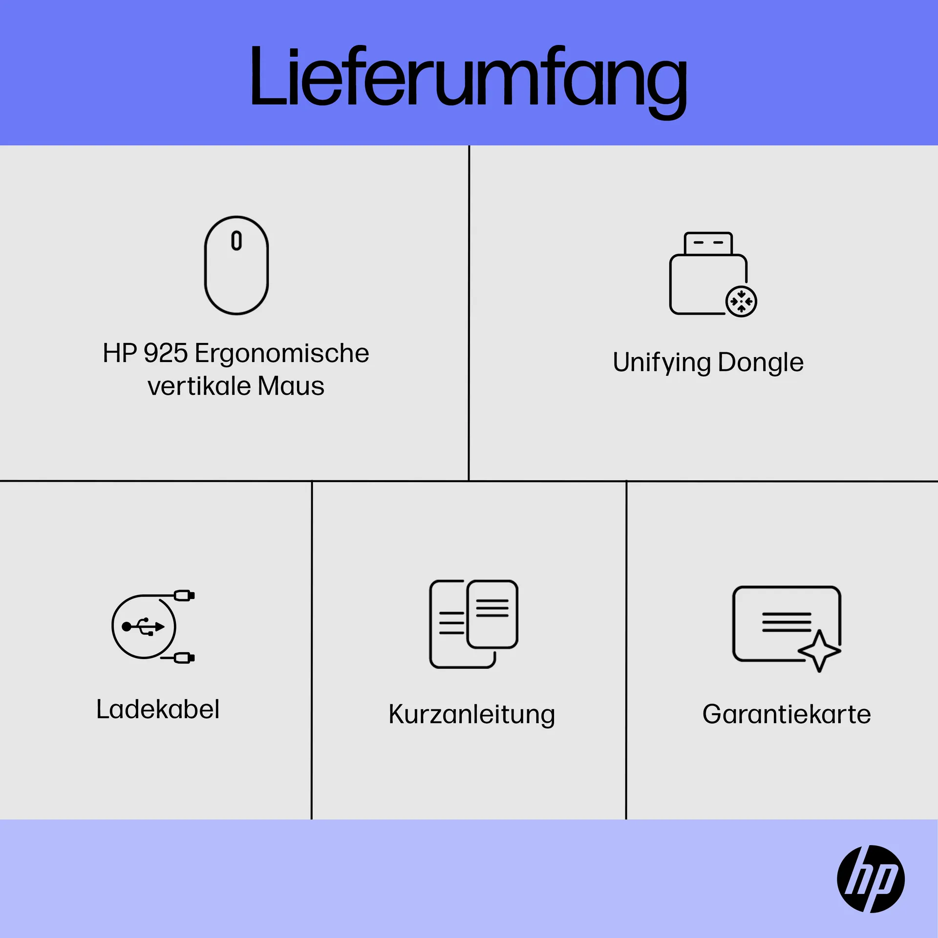 HP 925 Ergonomische vertikale Maus – Bild 2