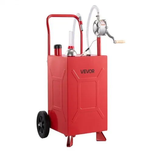VEVOR 75,7L Kraftstofftrolley Mobile Tankanlage mit Manueller Pumpe Rot, Tragbarer Kraftstoffbehälter für Auto Rasenmäher Boot, Mit 2 Rollen & Ölstandsanzeige, Für Benzin & Diesel, Kohlenstoffstahl – Bild 9