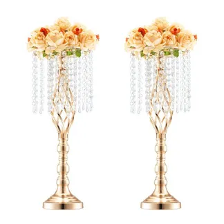 VEVOR 2 STK 55 cm hoher Blumenständer aus Kristallglas für Hochzeiten, Metallvase für Hochzeitsmittelstücke, goldene Blumenhalter, Blumenständer für Tische, Hochzeitsessen, Partys, Zeremonien, Geburtstagsveranstaltungen VEVOR 2 STK 55 cm hoher Blumenständer aus Kristallglas für Hochzeiten, Metallvase für Hochzeitsmittelstücke, goldene Blumenhalter, Blumenständer für Tische, Hochzeitsessen, Partys, Zeremonien, Geburtstagsveranstaltungen