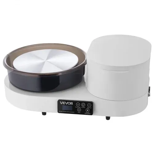 VEVOR Töpferscheibe Elektrisch 450 W, Töpferdrehmaschine 28 cm Drehteller, Töpfermaschine mit Fußpedal & 30–300 U/min Einstellbarer Drehzahl & Werkzeugbox, Ideal für Anfänger DIY-Tonkunst, Weiß – Bild 8