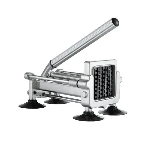 VEVOR Pommes-Frites-Schneider, Kartoffelschneider mit 1/2 & 3/8 & 1/4 Zoll Edelstahlklingen, Kartoffelzerkleinerer mit Saugnäpfen & silberfarbenem Griff, ideal für Kartoffeln Gemüse Gurken Karotten – Bild 9