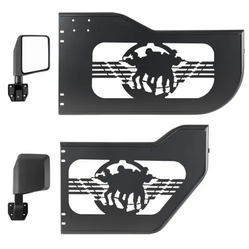 VEVOR Röhrentüren 4-türig, Kompatibel mit Jeep Wrangler JL (2018-2026) & Gladiator JT (2020-2026), Offroad-Halbtüren aus Stahl (Vorne & Hinten) mit DOT-zertifizierten Außenspiegeln, Rohrrahmentüren – Bild 8