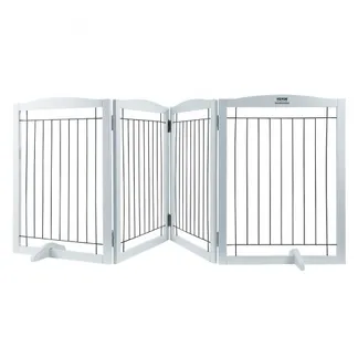 VEVOR Freistehendes Hundetor, Haustiertor, 610 x 813 mm Türschutzgitter 4-Platten-Faltbares Hundetor für Breite & Schmale Durchgänge, Erweiterbare Klappbare Hundebarriere, Weißes Treppenschutzgitter VEVOR Freistehendes Hundetor, Haustiertor, 610 x 813 mm Türschutzgitter 4-Platten-Faltbares Hundetor für Breite & Schmale Durchgänge, Erweiterbare Klappbare Hundebarriere, Weißes Treppenschutzgitter