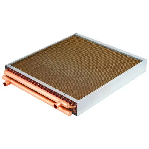 VEVOR Lamellenwärmetauscher 610x610mm, 65,9kW Wärmetauscher mit Kupferanschlüssen & Aluminiumlamellen, Wasser-Luft-Wärmeüberträger mit 2,5 MPa Arbeitsdruck, Wärmeaustauscher für Heizung Kühlung Indoor – Bild 9