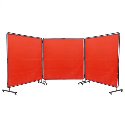 VEVOR 3-Panel-Schweißvorhang 1,8 x 1,8 m Schweißschutzvorhang aus Flammhemmendem Vinyl Schweißschutzwand mit 12 Schwenkrädern und einem 6-stufigen UV-Schutz Schweißerdecke Schweißschutz Rot VEVOR 3-Panel-Schweißvorhang 1,8 x 1,8 m Schweißschutzvorhang aus Flammhemmendem Vinyl Schweißschutzwand mit 12 Schwenkrädern und einem 6-stufigen UV-Schutz Schweißerdecke Schweißschutz Rot