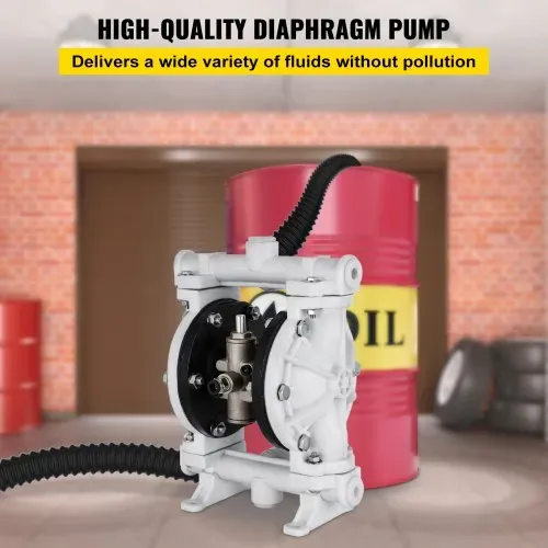 VEVOR Luft-Doppelmembranpumpe 9,5 L/min(2,5 GPM) 66℃ 1,27cm Einlass und Auslass VEVOR Luft-Doppelmembranpumpe 9,5 L/min(2,5 GPM) 66℃ 1,27cm Einlass und Auslass
