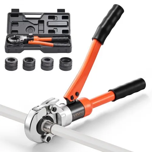 VEVOR Presszange Hydraulik, Crimpzange für PEX- & Aluminium-Kunststoff-Rohre mit TH16-, TH20-, TH26- & TH32-Backen sowie Tragekoffer, Presswerkzeug-Set für Sanitärreparaturen & -installationen VEVOR Presszange Hydraulik, Crimpzange für PEX- & Aluminium-Kunststoff-Rohre mit TH16-, TH20-, TH26- & TH32-Backen sowie Tragekoffer, Presswerkzeug-Set für Sanitärreparaturen & -installationen