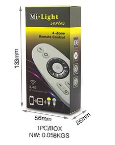 Synergy 21 LED Fernbedienung single color 4 Zonen *Milight/Miboxer* – Bild 3