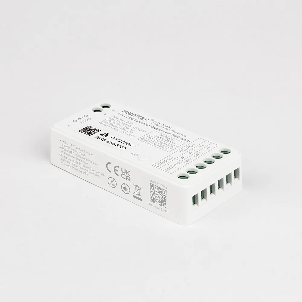 MiBoxer SM2 LED Controller Matter-Serie 2in1 Single colour/CCT(dual white) dim DC12/24V Matter Over WiFi+2.4GHz – Bild 2