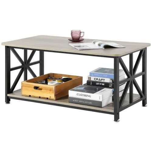 VEVOR Couchtisch Kaffeetisch im Farmhouse-Stil 100 cm, rechteckiger Couchtisch mit offenem Ablagefach, 90,7 kg belastbarer rustikaler Cocktailtisch aus Holz für Wohnzimmer Schlafzimmer Studio VEVOR Couchtisch Kaffeetisch im Farmhouse-Stil 100 cm, rechteckiger Couchtisch mit offenem Ablagefach, 90,7 kg belastbarer rustikaler Cocktailtisch aus Holz für Wohnzimmer Schlafzimmer Studio