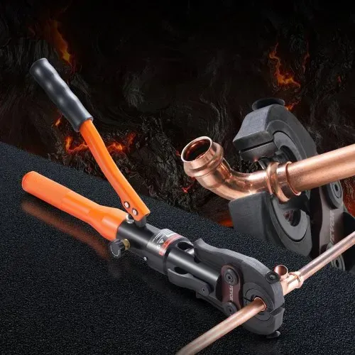 VEVOR Hydraulisches Rohr-Crimpwerkzeug für Kupferrohrverbindungen, Presszange mit TH16, TH20, TH26, TH32 Schnellwechselbacken, 360° drehbares Pressset für T-Verbindungsstücke auf engstem Raum, hydraulisch angetrieben – Bild 7