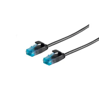 Patchkabel RJ45, CAT6 250Mhz, 2m schwarz, UTP(U/UTP) PVC, slimline d=3,5mm, Patchkabel RJ45, CAT6 250Mhz, 2m schwarz, UTP(U/UTP) PVC, slimline d=3,5mm,
