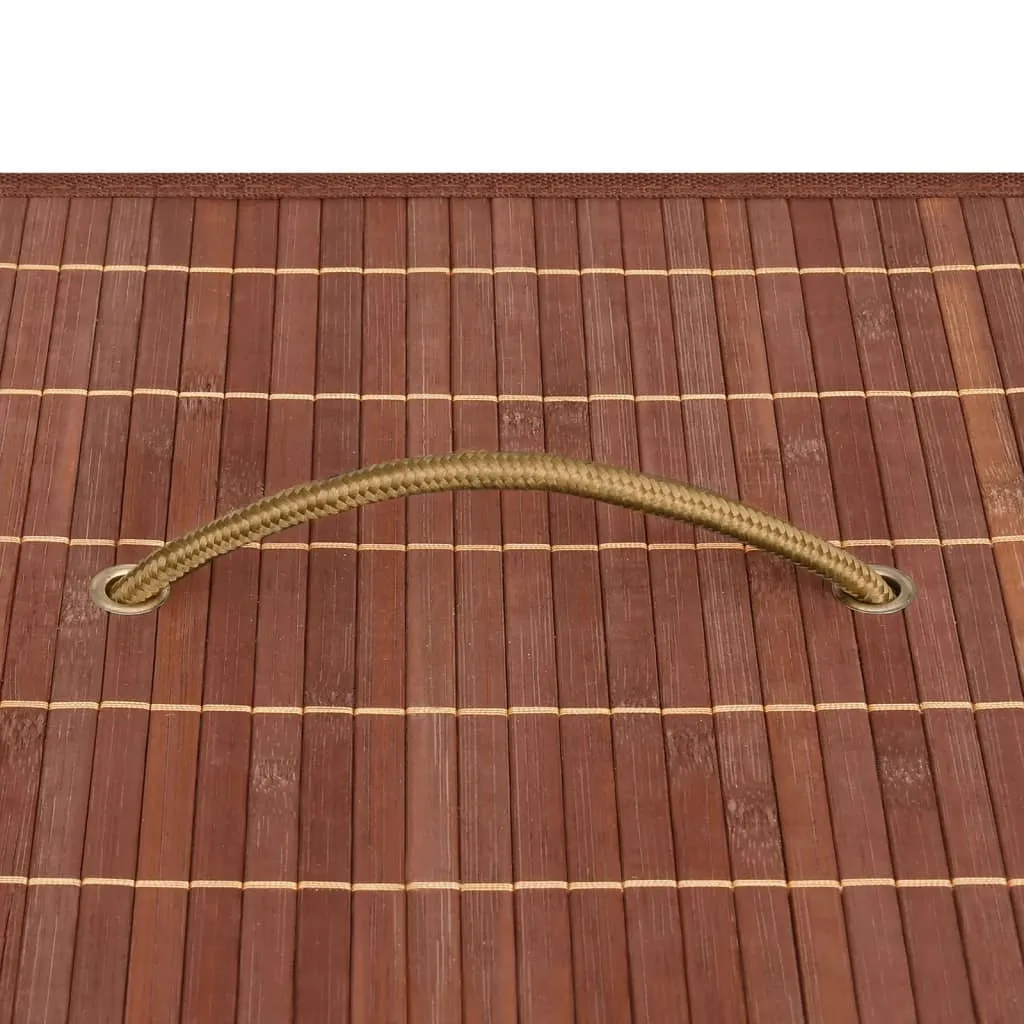 vidaXL Bambus-Wäschekorb mit 2 Fächern Braun 72 L – Bild 6