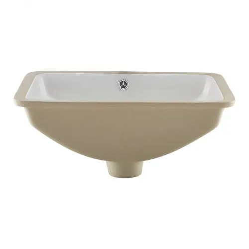 VEVOR Unterbauwaschbecken Handwaschbecken 530 x 375 mm rechteckiges Spülbecken aus Keramik mit Überlaufloch, moderne Unterbauspüle Küchenspüle für kleine Räume, Badezimmerwaschbecken Weiß – Bild 10