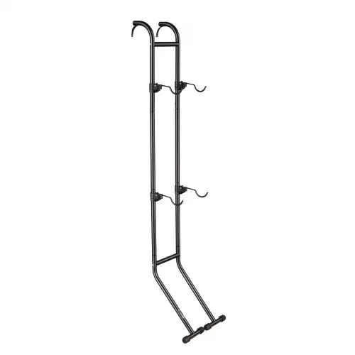 VEVOR Fahrradständer Vertikaler Abstellständer für 2 Fahrräder Schwarz, Kohlenstoffstahlrahmen, Mit Höhenverstellbare Haken, Freistehend & Bohrlos, Max. 45,5 kg Tragkraft, Universal für MTB Rennrad – Bild 10