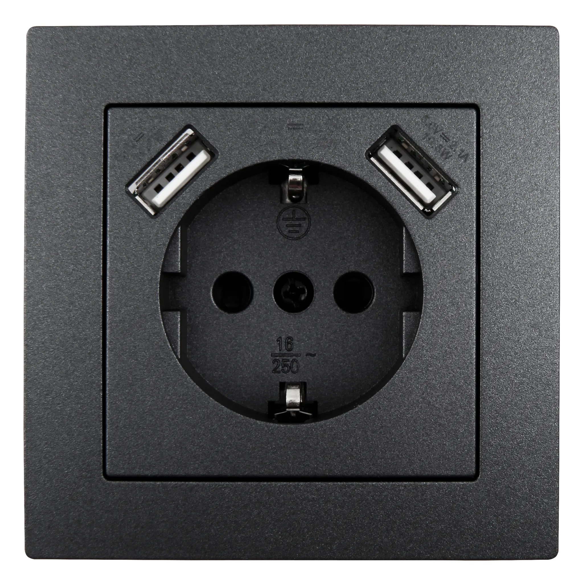 Schutzkontakt-Steckdose mit 2x USB McPower ''Flair'' 250V~/16A, 5V/2,1A, 12er-Pack – Bild 2