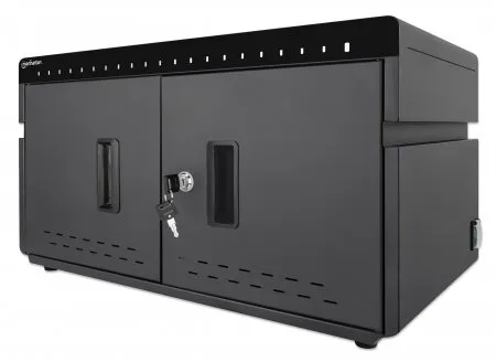 Manhattan 20-Port Ladeschrank 360 W, 20 USB-C PD-Ports, geräumige Fächer für Handys und Tablets, 360 W gesamt, bis zu 3 A/18 W pro Port, abschließbare Doppeltür, Überspannungsschutz, leiser Lüfter, Metallgehäuse, schwarz Manhattan 20-Port Ladeschrank 360 W, 20 USB-C PD-Ports, geräumige Fächer für Handys und Tablets, 360 W gesamt, bis zu 3 A/18 W pro Port, abschließbare Doppeltür, Überspannungsschutz, leiser Lüfter, Metallgehäuse, schwarz