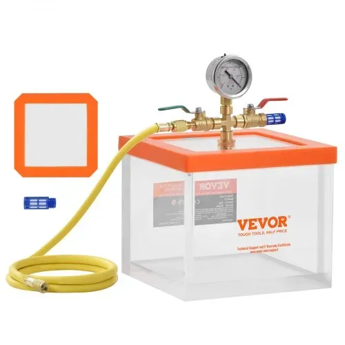 VEVOR 7,57 L Vakuumkammer, verbesserte Mehrzweck-Vakuum-Entgasungskammer aus Acryl, transparente Vakuumkammer, für Harzentgasung, Kieselgel-Entgasung, Gips-Entgasung und Vakuumextraktion VEVOR 7,57 L Vakuumkammer, verbesserte Mehrzweck-Vakuum-Entgasungskammer aus Acryl, transparente Vakuumkammer, für Harzentgasung, Kieselgel-Entgasung, Gips-Entgasung und Vakuumextraktion