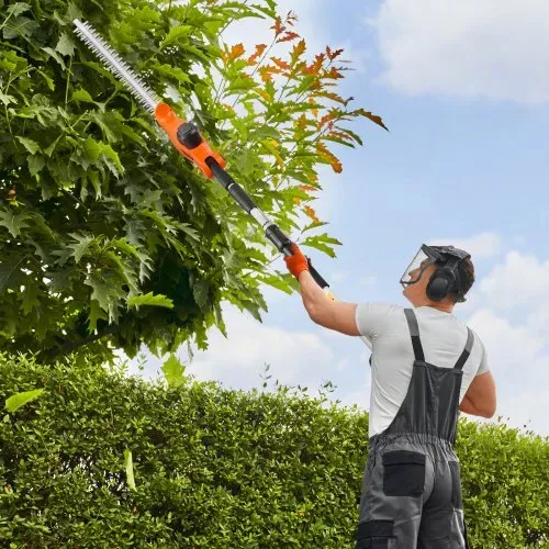 VEVOR Heckenschere Akku, 1200 U/min, 199-248 cm ausziehbar, Heckentrimmer für hohe Äste, 20-V-Akku, kabellose Elektroheckenschere mit 51 cm Klinge, 5 Winkel einstellbar für Hof und Garten – Bild 7
