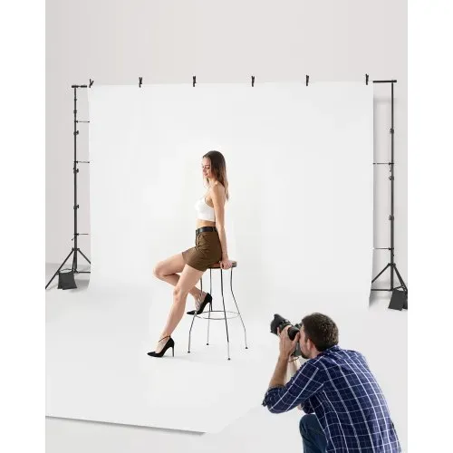 VEVOR Hintergrundständer verstellbares Fotohintergrundständer (Hintergrundtuch: 260 x 300 cm), tragbarer Hintergrundständer mit 2 Stativen, Bildschirmständer für Produktfotografie Studiofotografie VEVOR Hintergrundständer verstellbares Fotohintergrundständer (Hintergrundtuch: 260 x 300 cm), tragbarer Hintergrundständer mit 2 Stativen, Bildschirmständer für Produktfotografie Studiofotografie