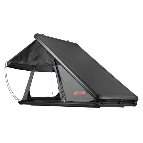 VEVOR Autodachzelt Hartschalen für 2-3 Personen, Autozelt aus Aluminium mit Dreifarbiger LED-Beleuchtung & Dicker Matratze, Wassefest & Windicht, für Jeep SUV Pickup, 250 x 225 x 144 cm (Aufgeklappt) – Bild 8