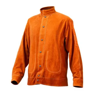 VEVOR Leder-Schweißerjacke, flammhemmender Schweißermantel aus Rindsleder, hitzebeständige Sicherheitsjacke mit 4 Taschen & verstellbaren Manschetten für Schweißer in Stahlwerken – Größe XXL VEVOR Leder-Schweißerjacke, flammhemmender Schweißermantel aus Rindsleder, hitzebeständige Sicherheitsjacke mit 4 Taschen & verstellbaren Manschetten für Schweißer in Stahlwerken – Größe XXL