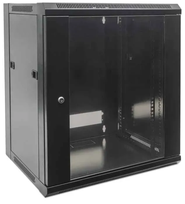 Intellinet 19" Wandverteiler, 6 HE, 370 (H) x 570 (B) x 450 (T) mm, Flatpack, schwarz – Bild 3