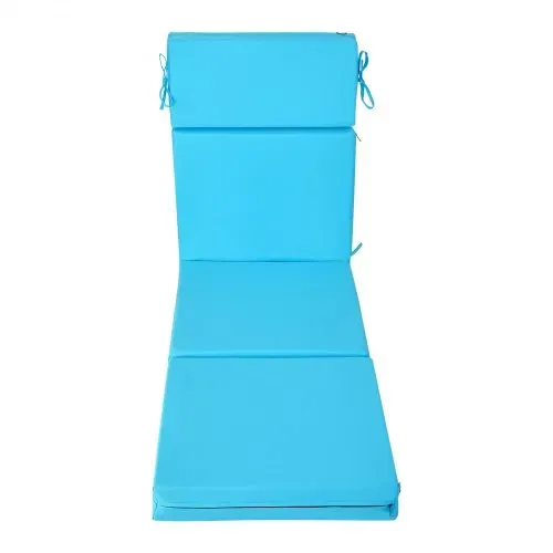 VEVOR Deckchair Auflagen, 1830x533x98 mm, Liegenauflagen für den Außenbereich, wasserabweisend & farbecht, Sonnenliegen-Kissen mit Bändern, dicke Terrassen-Liegepolster für Pooldeck, Meerblau – Bild 8