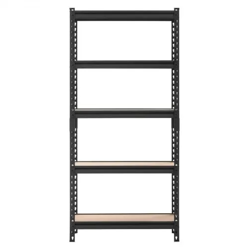 VEVOR Schwerlastregal 720x309x1520mm, 907,2kg Belastbares Lagerregal mit Stahlgestell 5 Verstellbaren MDF-Platten, Teilbares Steckregal als Werkbank, Flexibles Metallregal für Keller Garage Werkstatt – Bild 9