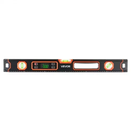 VEVOR Digitale Wasserwaage mit LCD-Display, 60 cm Richtwaage mit 3 Libellen 90°/45°/0°, Meganetische Maurerwaage mit IP54 Wasserschutz & 2 Batterien, 360° Messwerkzeug für Baustelle Hausrenovierung – Bild 8