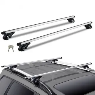 VEVOR Dachträger Universal Dachgepäckträger Auto Alu Querträger 90 kg Tragkraft, für erhöhte Seitenschiene mit Lücke, passend Innenabstand des Dachbalkens 19-116 cm, Rohrdurchmesser 28-68 mm VEVOR Dachträger Universal Dachgepäckträger Auto Alu Querträger 90 kg Tragkraft, für erhöhte Seitenschiene mit Lücke, passend Innenabstand des Dachbalkens 19-116 cm, Rohrdurchmesser 28-68 mm